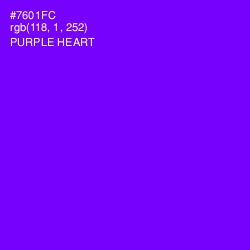 #7601FC - Purple Heart Color Image